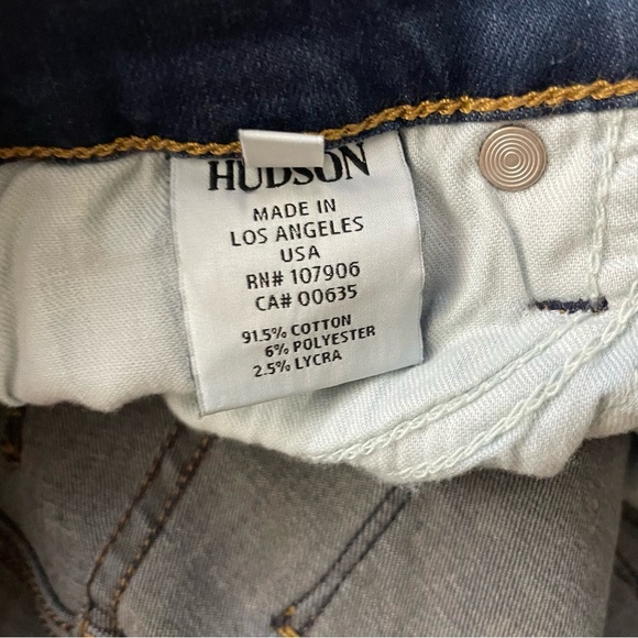 Hudson Love Midrise Bootcut Jeans Women’s Size 26 Dark Blue Denim Soft - Picture 11 of 12